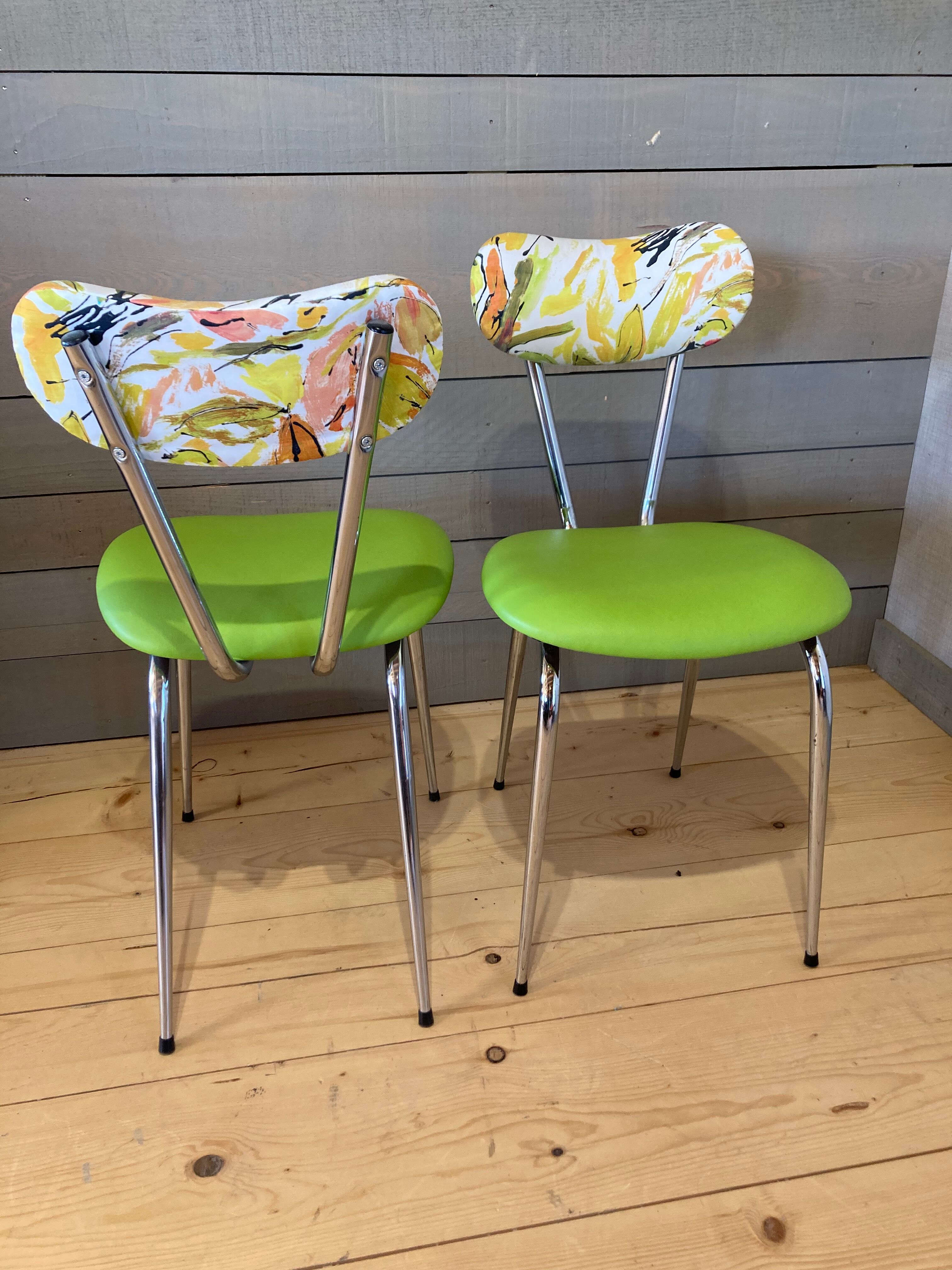 Chaises formica vintage revisitées