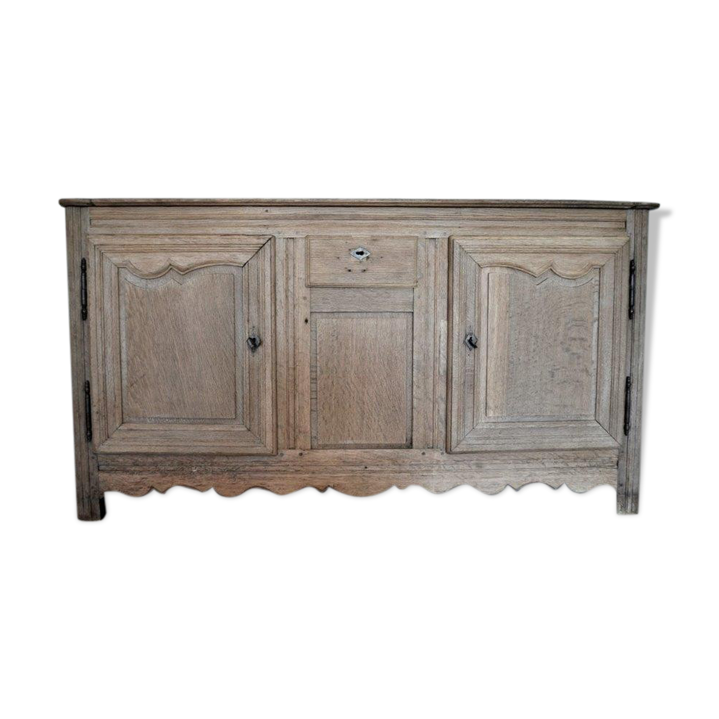 Buffet Louis XIV Dresche Picarde solid oak aspect Brut