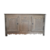 Buffet Louis XIV Dresche Picarde chêne massif aspect Brut