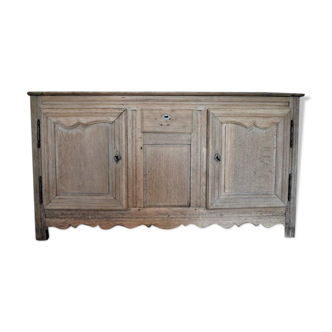 Buffet Louis XIV Dresche Picarde solid oak aspect Brut