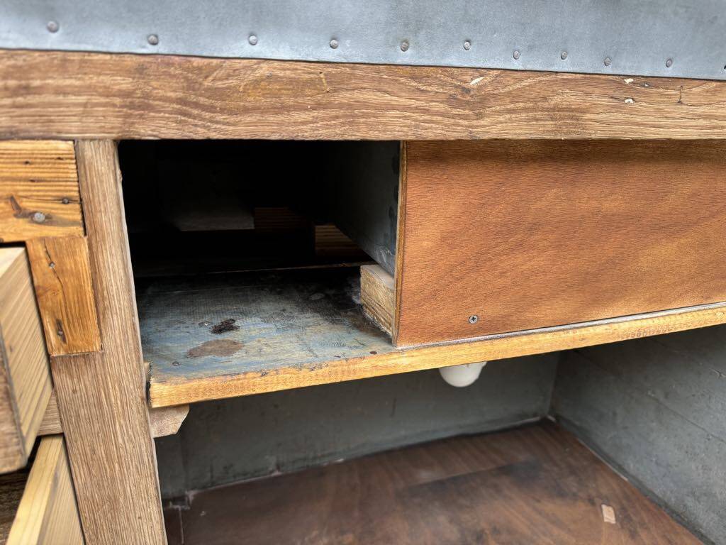 Old oak restaurant bar counter from the early 20th century