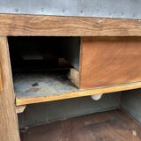 Old oak restaurant bar counter from the early 20th century