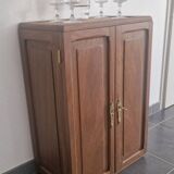 1950s handcrafted cabinet - Solid mahogany wood - Unique piece