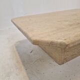 Italian coffee table in travertine, 1980s