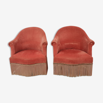 Pair of armchairs pink