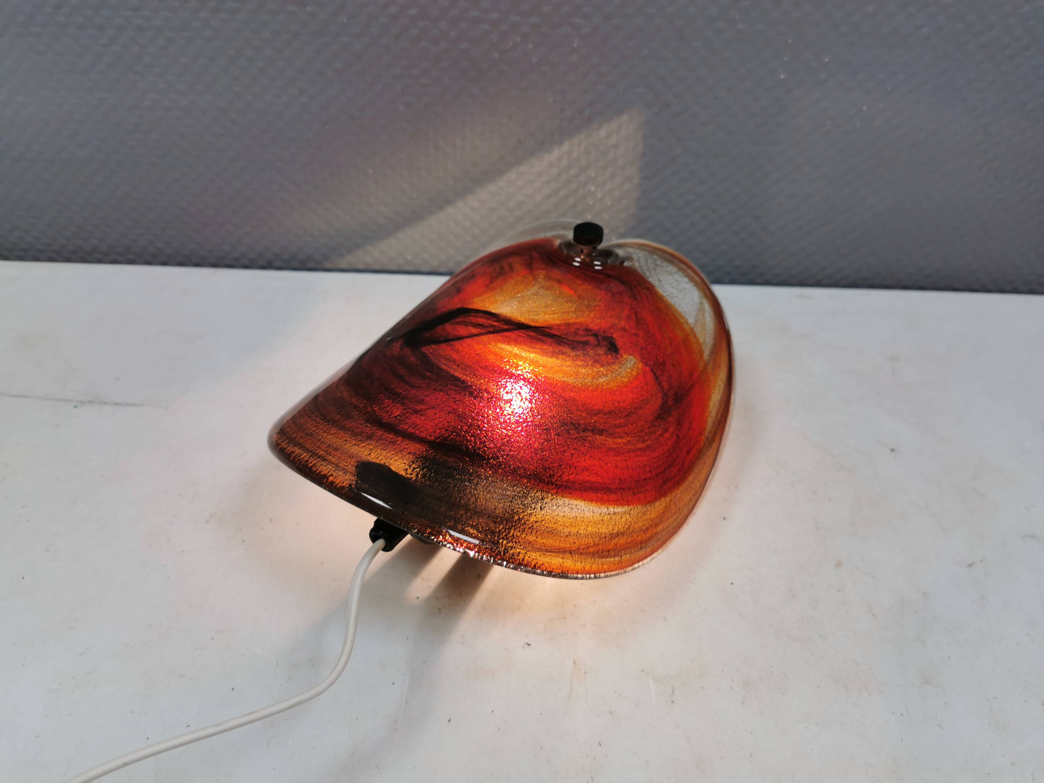 Glass wall lamp, by Per Lutken for Holmegaard Glass factory in the late 70s