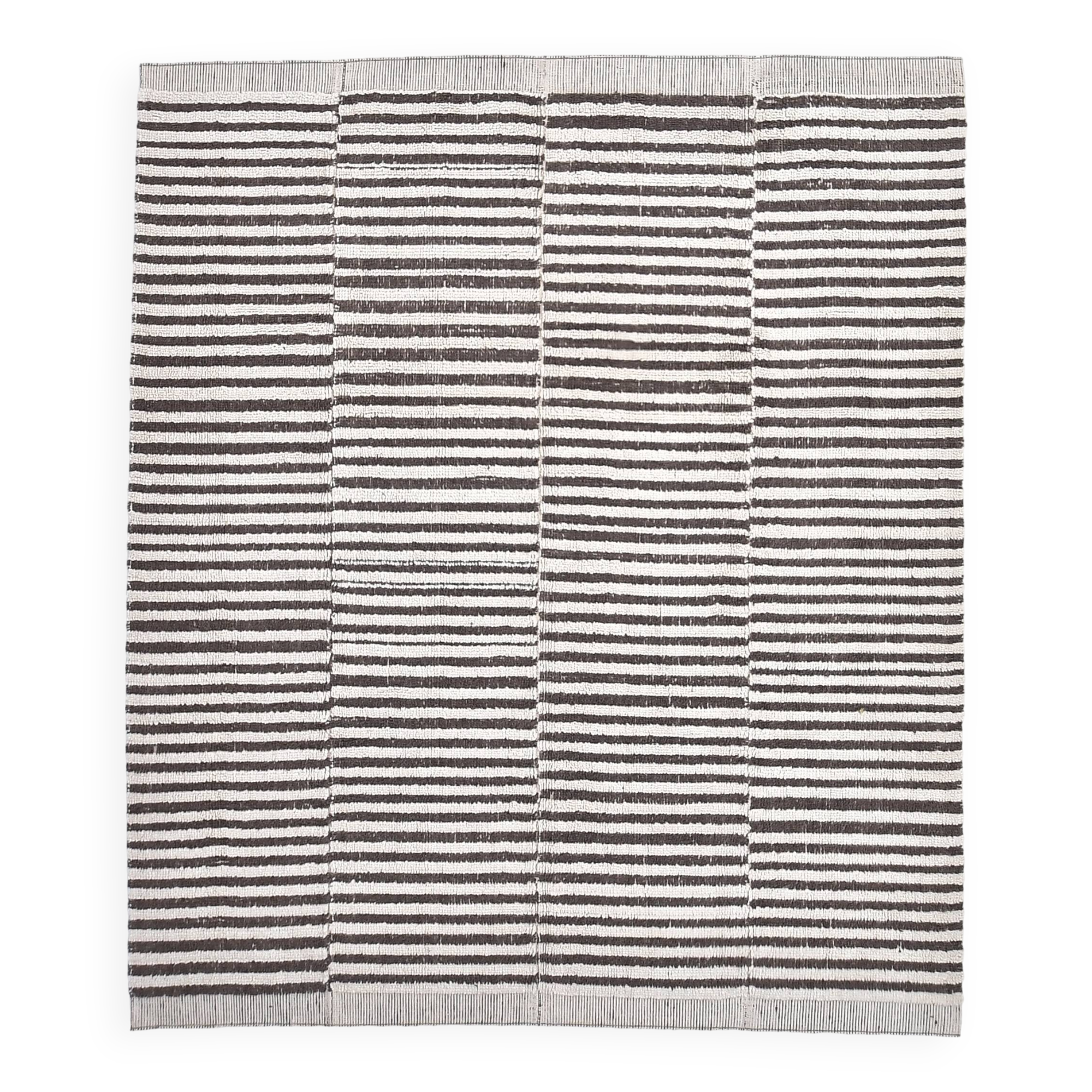 8x10 Pinstriped Brown & White Vintage Rug, 265x300Cm SK 240422