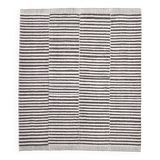 Tapis vintage à rayures marron et blanc 8x10, 265x300 cm SK 240422
