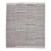 Tapis vintage à rayures marron et blanc 8x10, 265x300 cm SK 240422