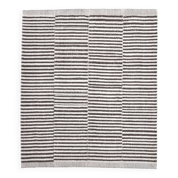 Tapis vintage à rayures marron et blanc 8x10, 265x300 cm SK 240422