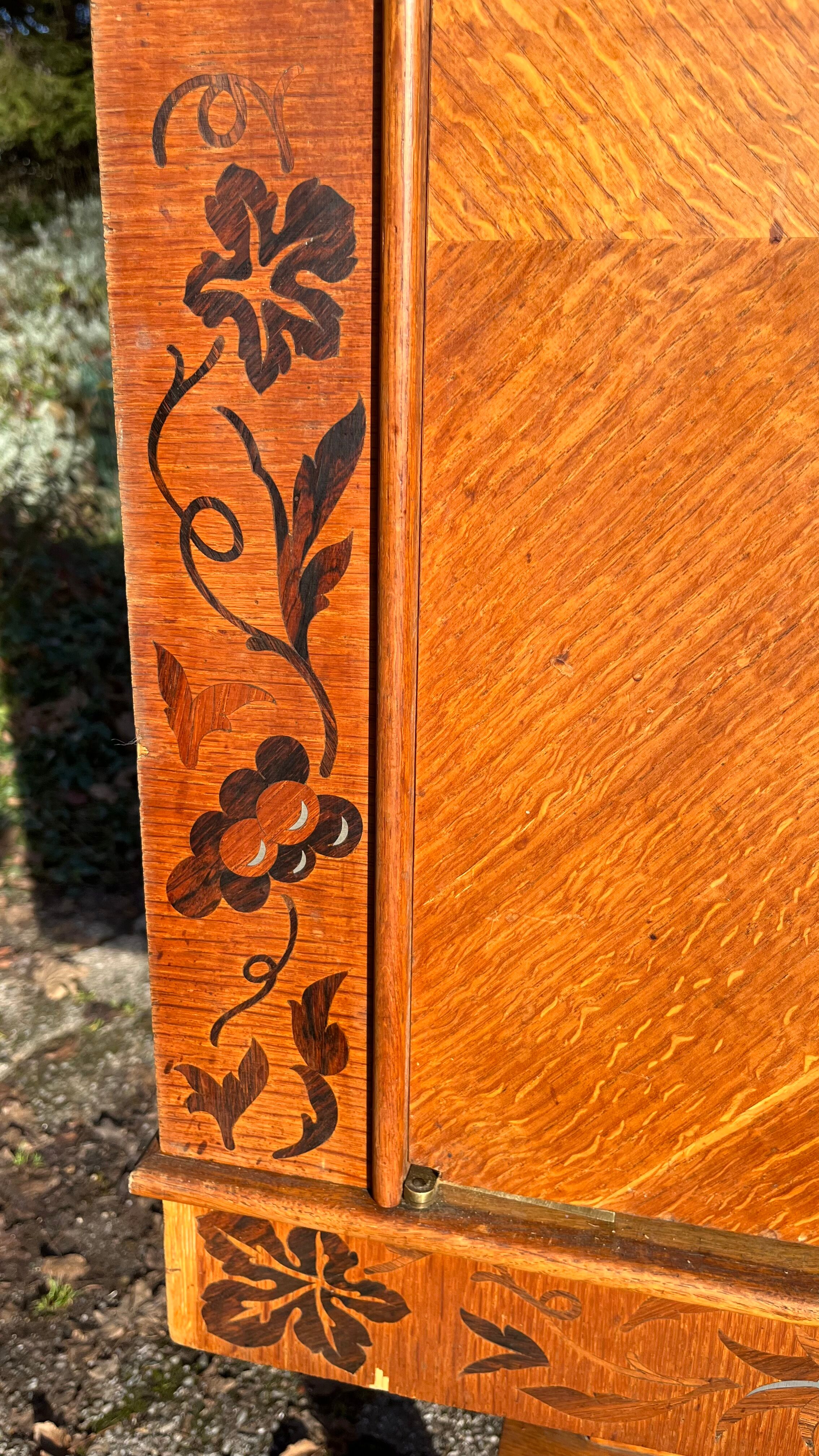 Oak and marquetry row 50s