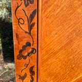 Oak and marquetry row 50s