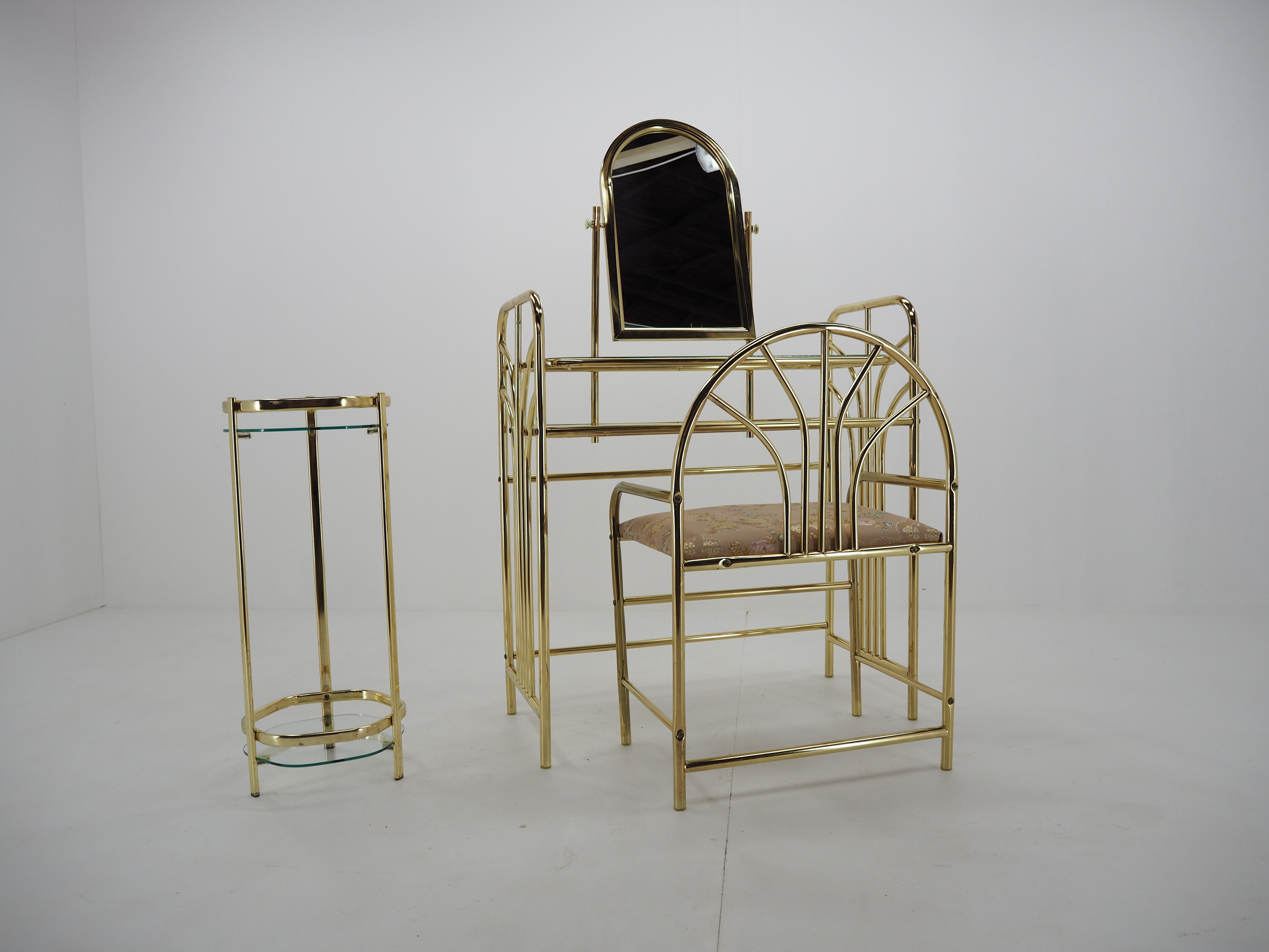 Midcentury woman toilet mirror set, 1960s