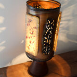Accolay lamp with copper and resin shade