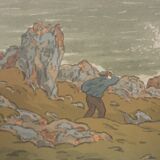 Lithograph by Henri Rivière La Tempête