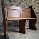 Antique church bench in oak, circa 1900–1920