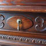 20th century oak display cabinet