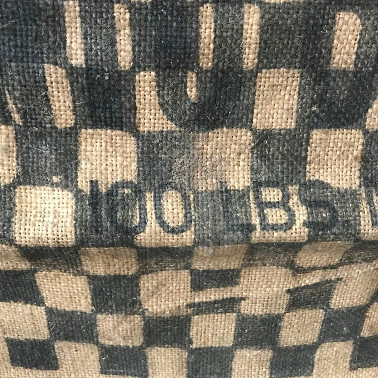 Authentic and old burlap bag