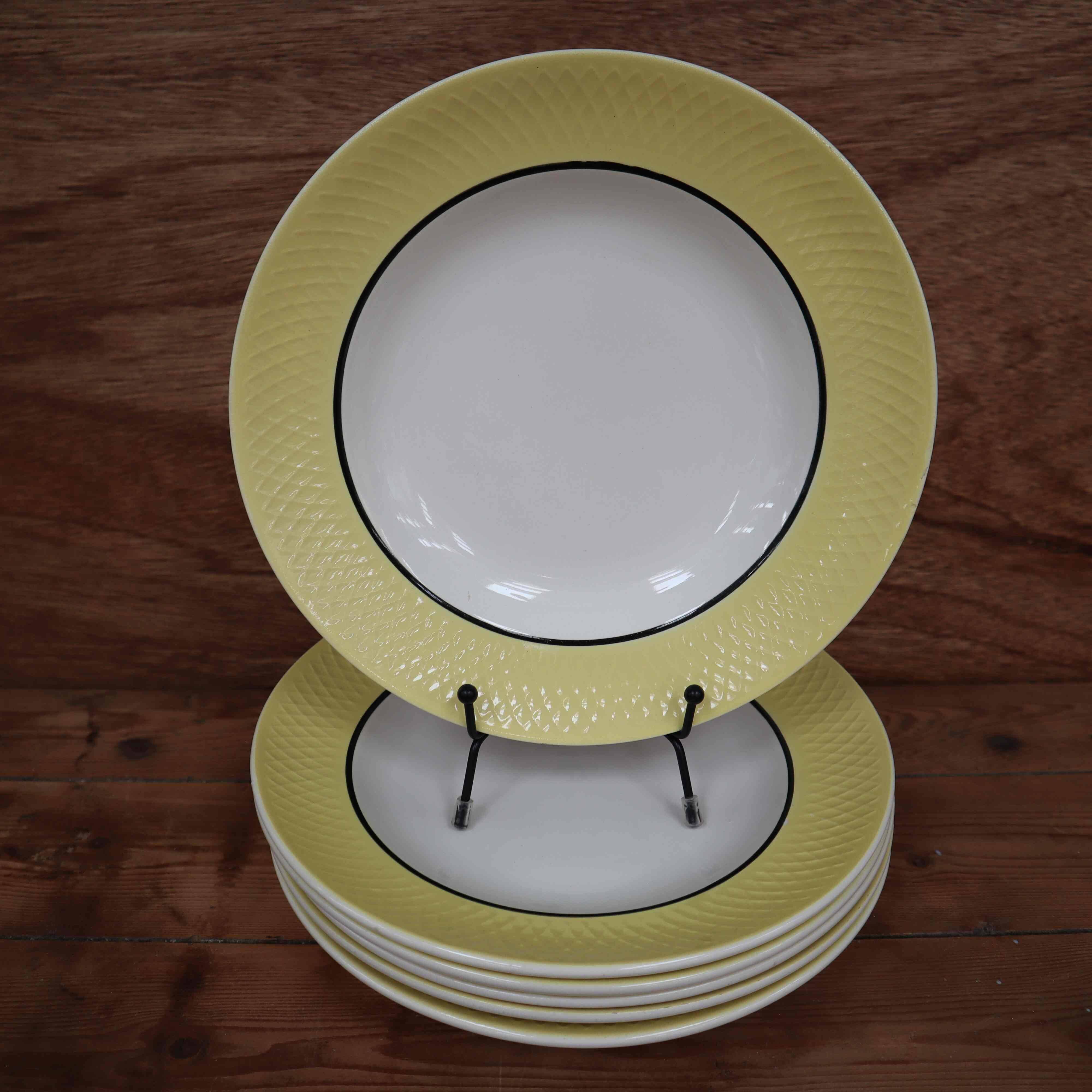 Set of 6 “Orchies Moulin des Loups” soup plates