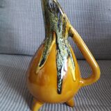 Vallauris ceramic tripod vase