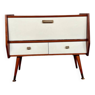 Mini sideboard TV cabinet end of Scandinavian vintage sofa