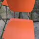 Ensemble de 6 chaises formica orange
