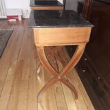 X-footed bedside pair