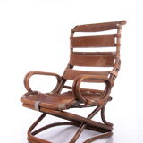 Tito Agnoli Relax chair made of Bamboo and leather, 1960