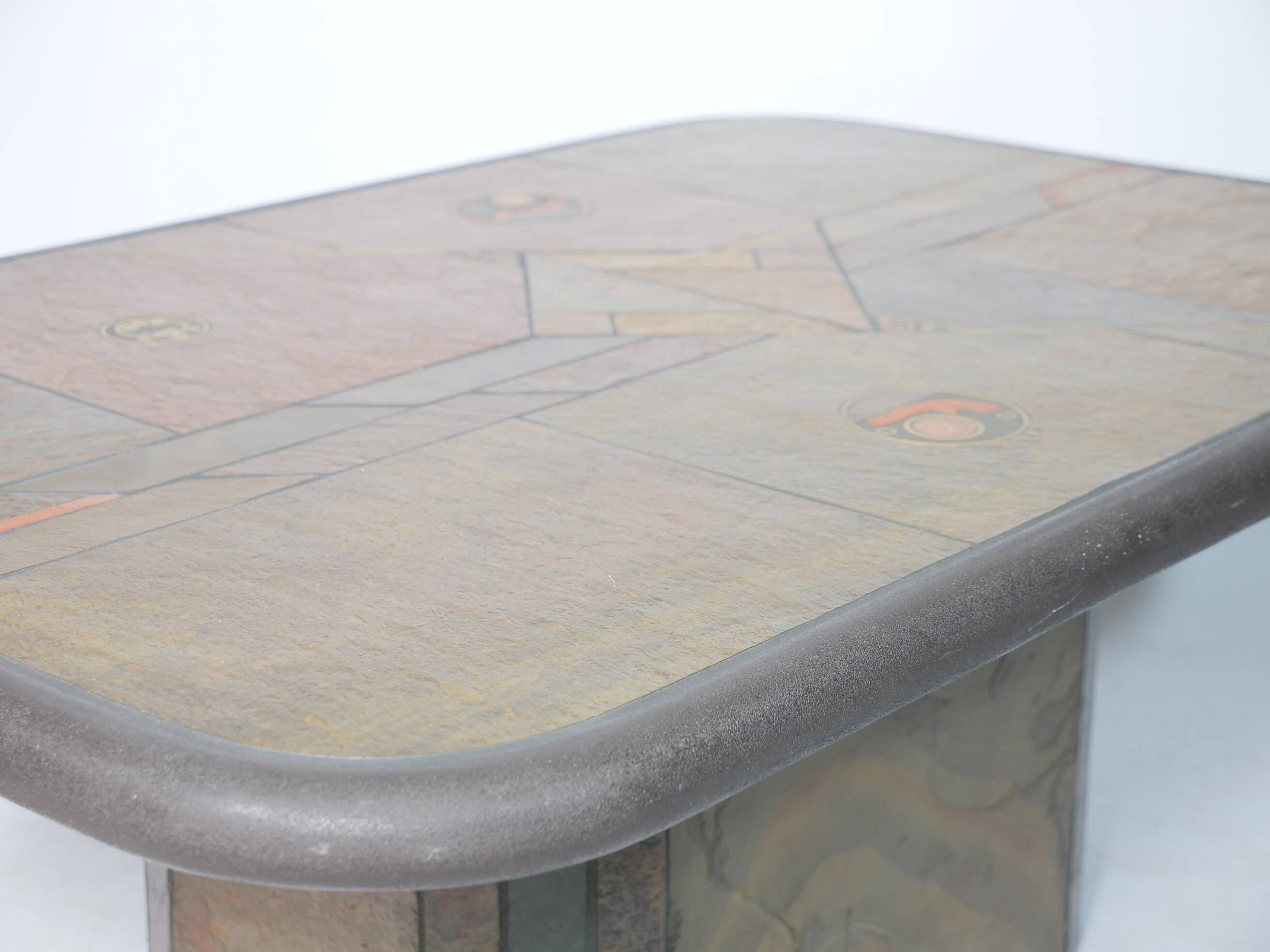 Brutalist Stone Coffee Table Paul Kingma 1970s 1980s