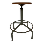 Vintage industrial workshop stool work stool adjustable in height 60's design