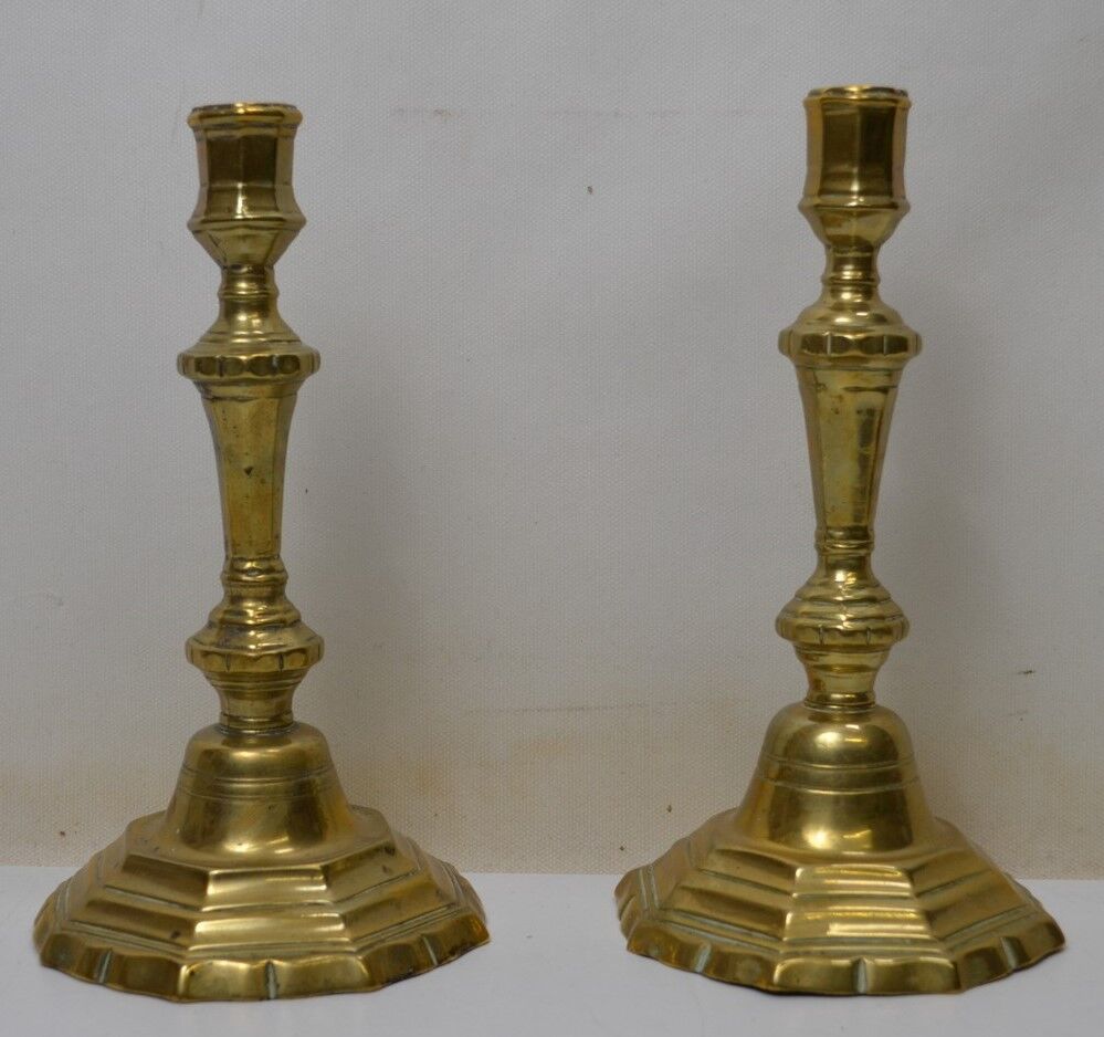 Pair of torches - Bronze chandeliers base with sides