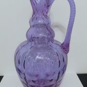 Vase pichet en verre d'empoli hauteur 31cm