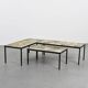 Three ceramic coffee tables by Les 2 Potiers, France, circa 1965