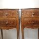 Pair of rose wood bedsides and marble top