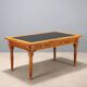 Antique oak desk with black laminate, 20th century