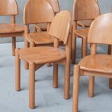 Pine mid-century dining chairs