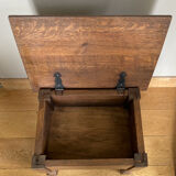 Chest bedside twentieth century solid oak pegged base spacer