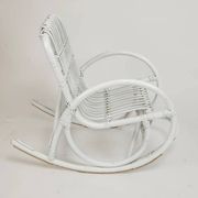 Chaise à bascule vintage pour enfant en rotin/bambou