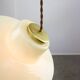 Mid-century italian glass & brass pendant lamp