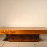 Table basse en loupe d'orme