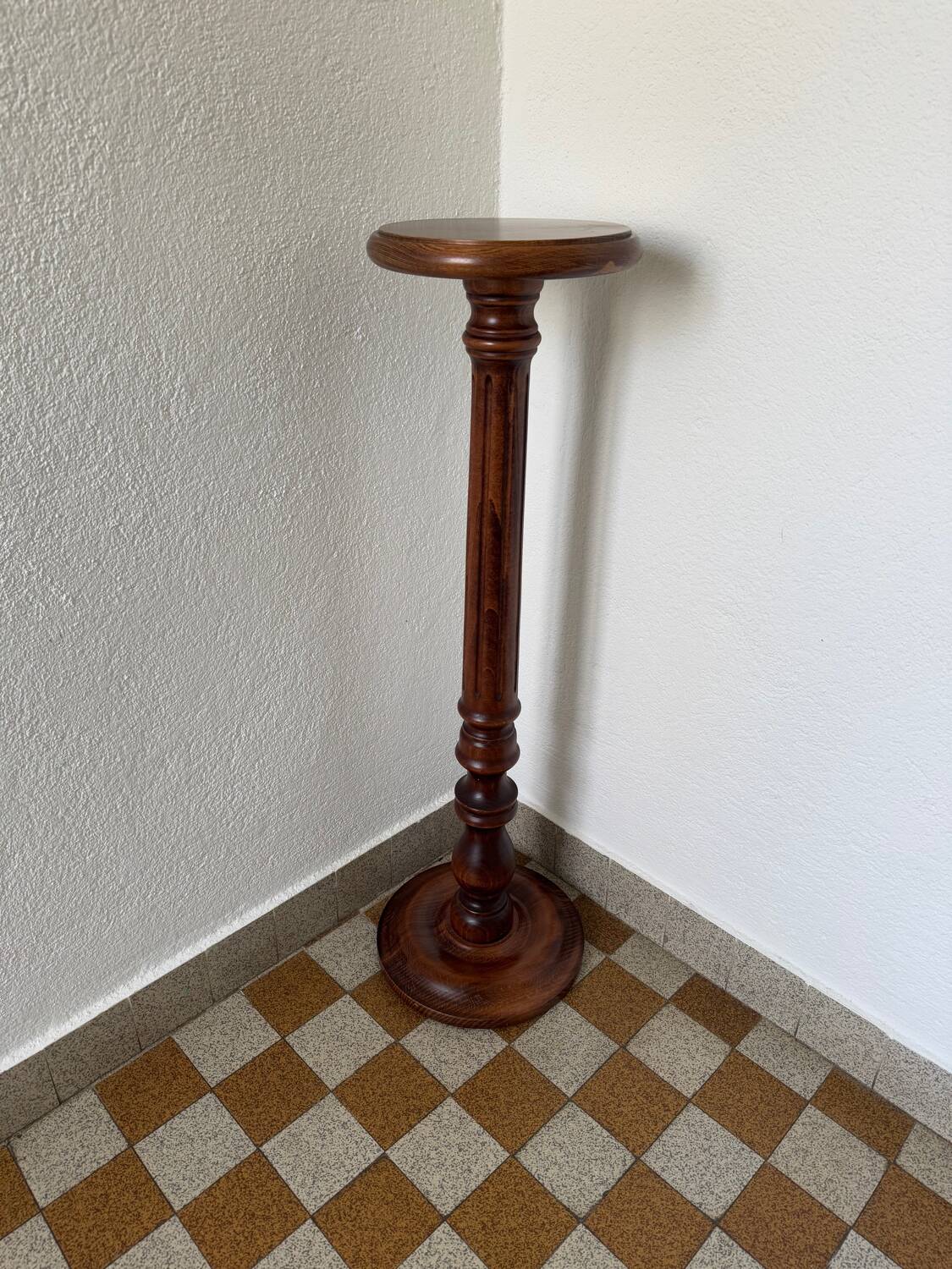 Vintage carved wooden column