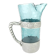 Hadeland Glass pitcher by Willy Johansson, pewter holder, vintage