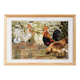Poster “Roosters and Hens”, after an Art Nouveau lithograph from 1897
