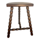 Solid wood tripod stool with turned legs