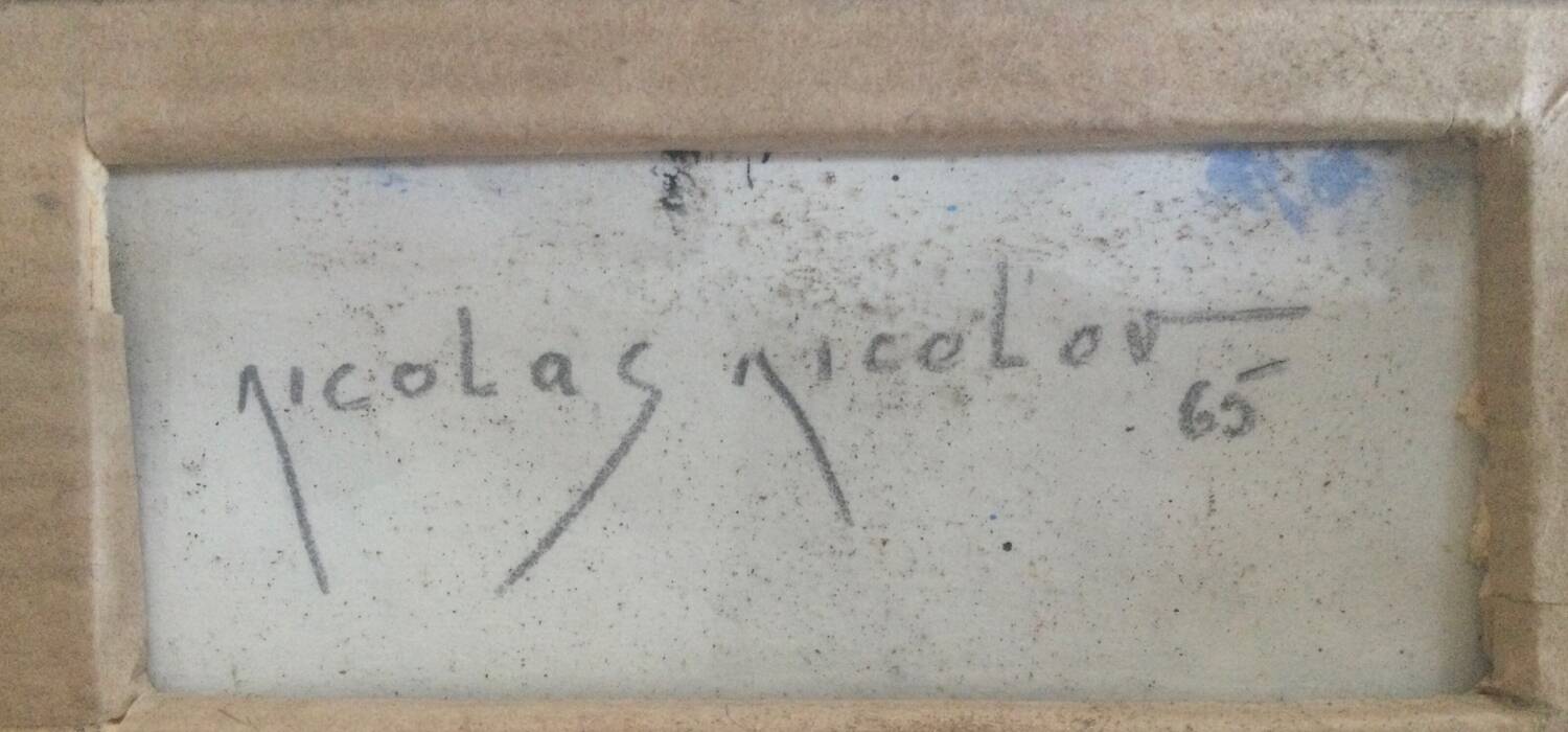 Acrylic painting by nicolas nicolov, born in 1946