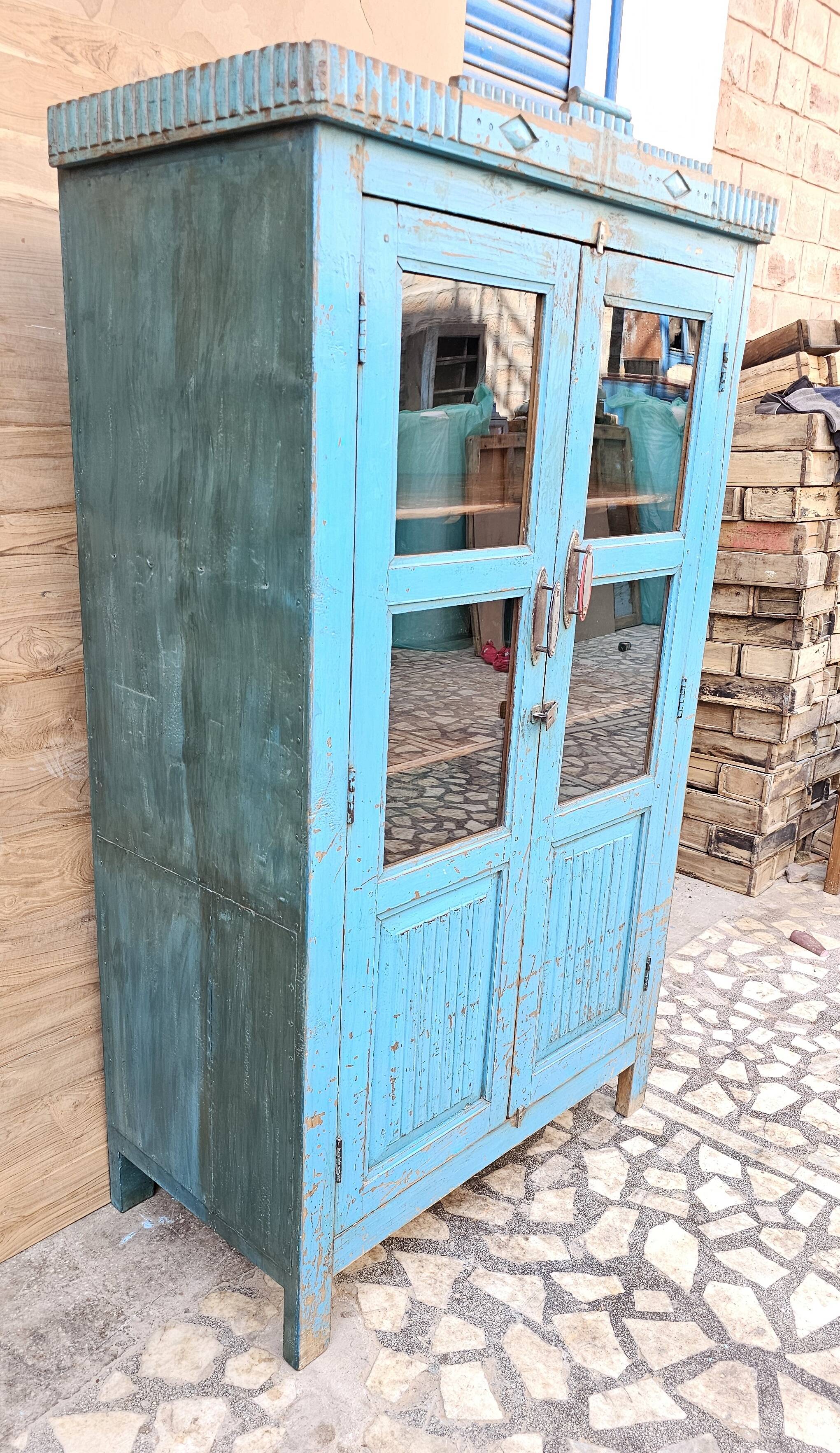 Antique Art Deco sideboard in Burmese teak
