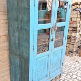 Ancien vaisselier Art déco en teck birman