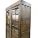 Vintage display cabinet/shelf in dark wood with glass.