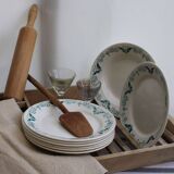 set of 8 ceramic plates "butterflies"