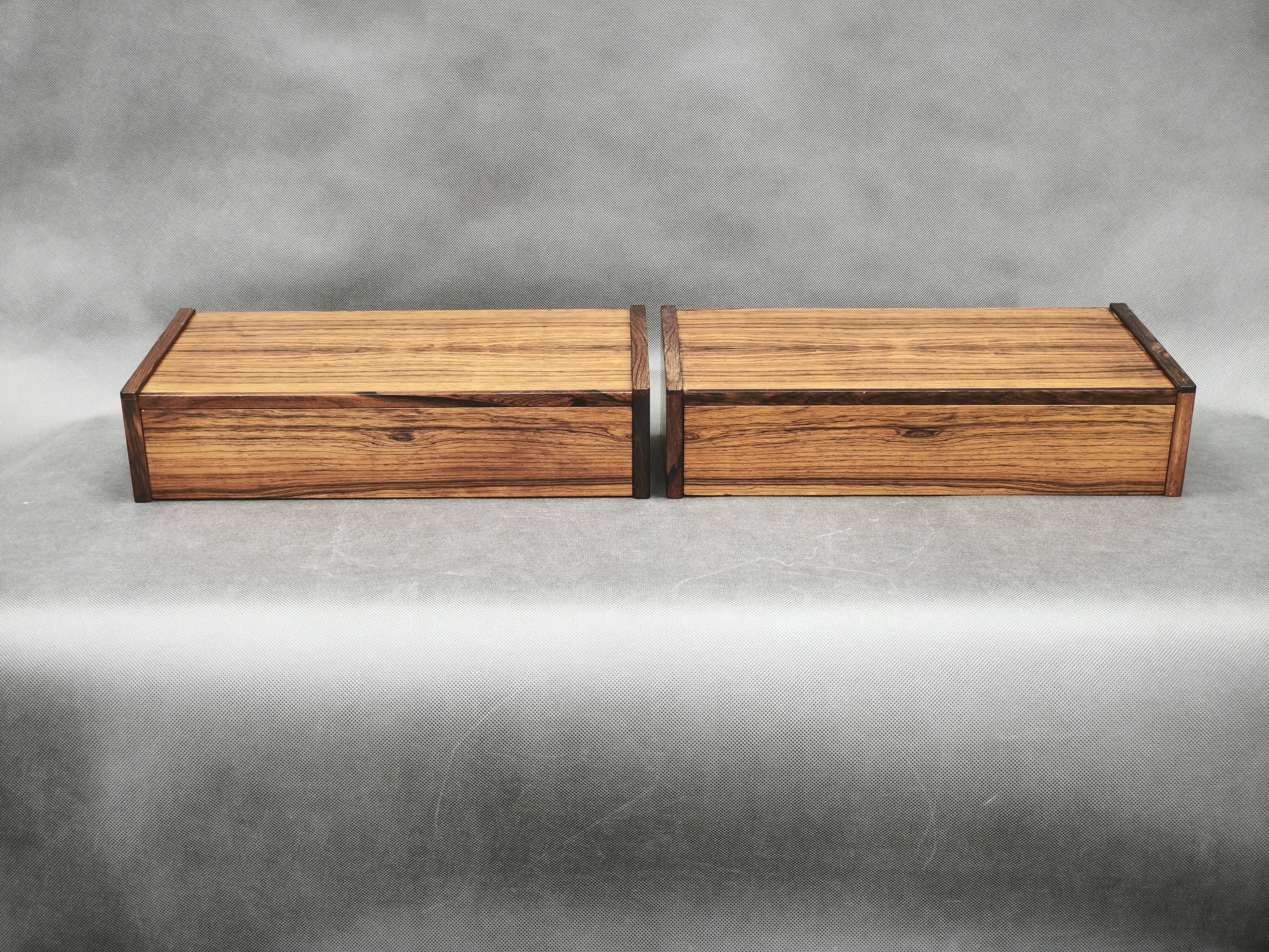 Pair of Danish Rosewood Floating Bedside Tables, 1960s